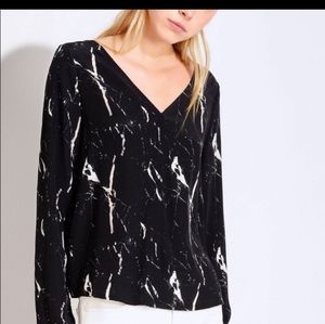 Sourcery 100% Silk Marble Tone Blouse Top